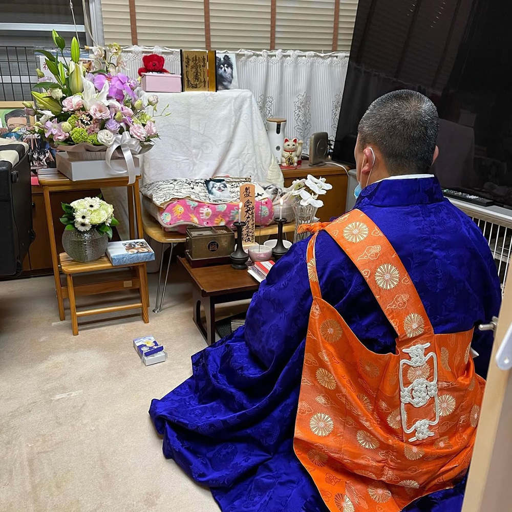 静岡県伊豆の国市大仁の龍源寺のペットのお葬式での住職