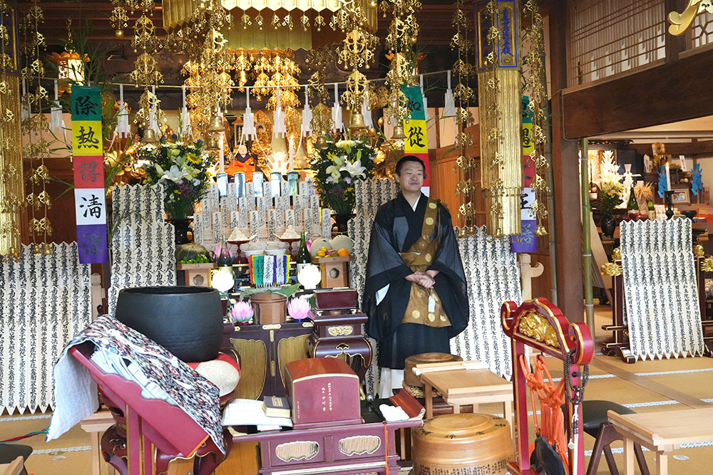 静岡県伊豆の国市大仁の龍源寺（りゅうげんじ）のお盆のお施餓鬼法要の副住職